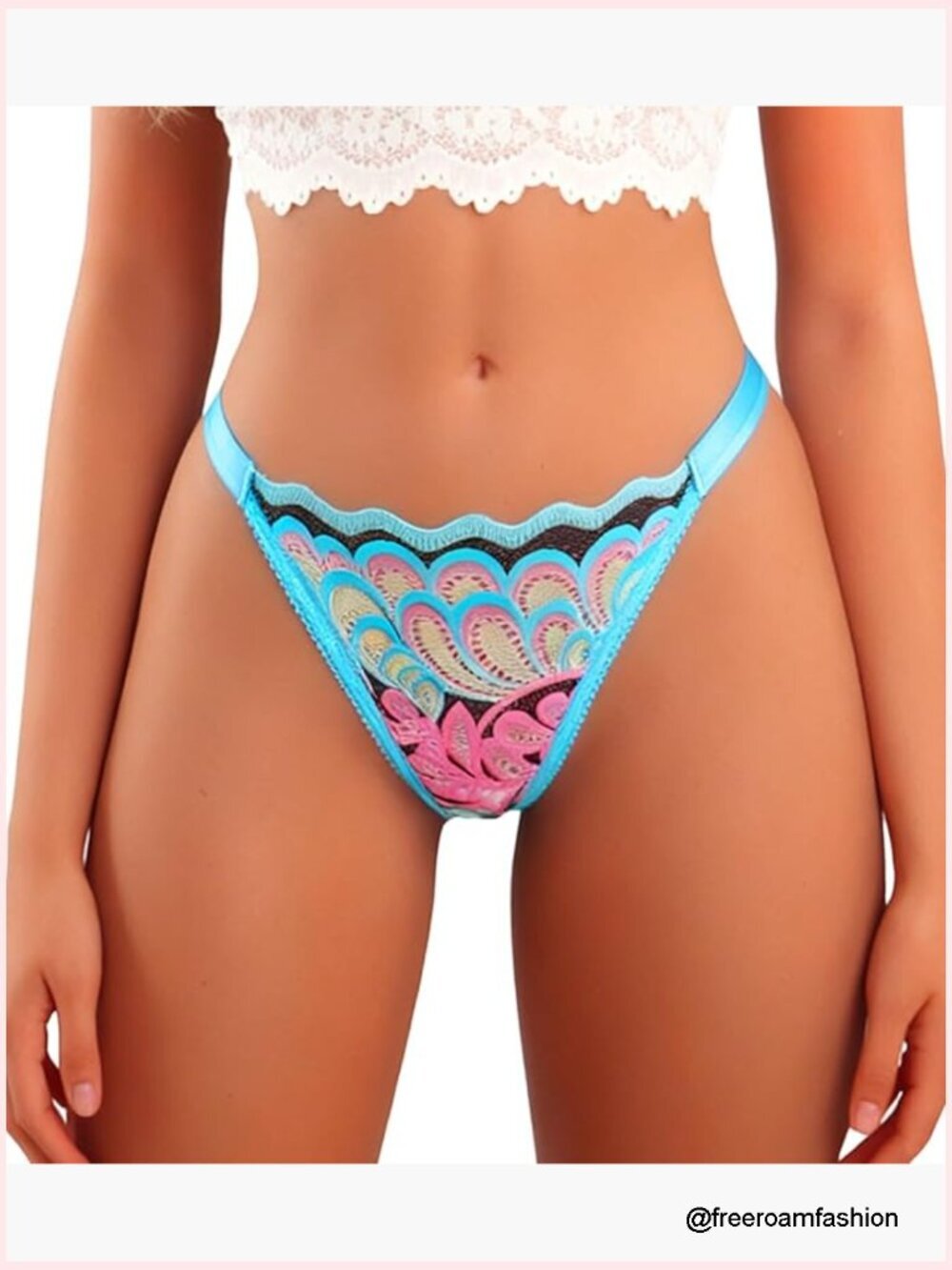 Sexy Lace Thong Panties, Soft Stretch T-Back, 50% Recycled Material